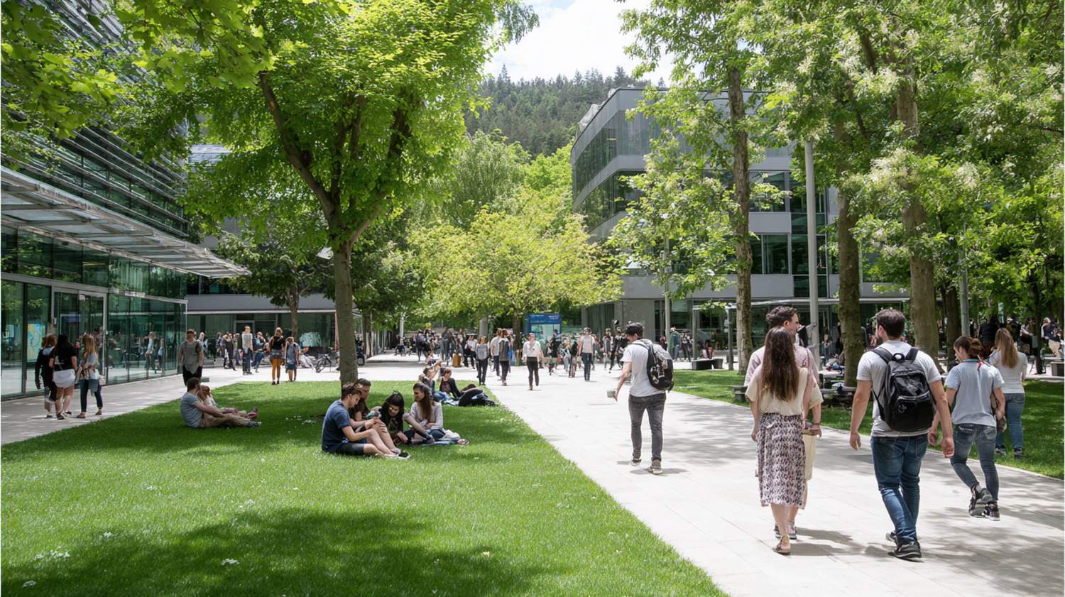 College campus with financial considerations