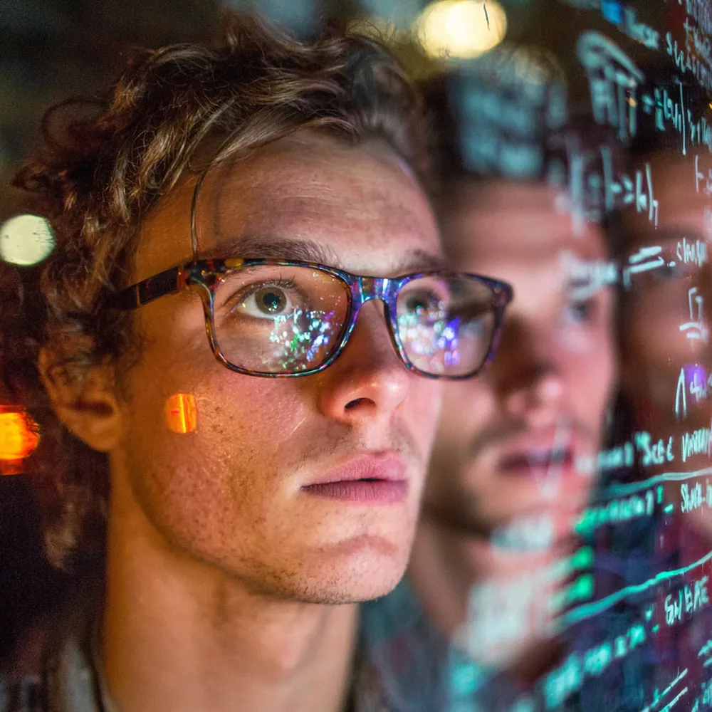 Diverse students collaborating with technology, representing modern trade and vocational careers