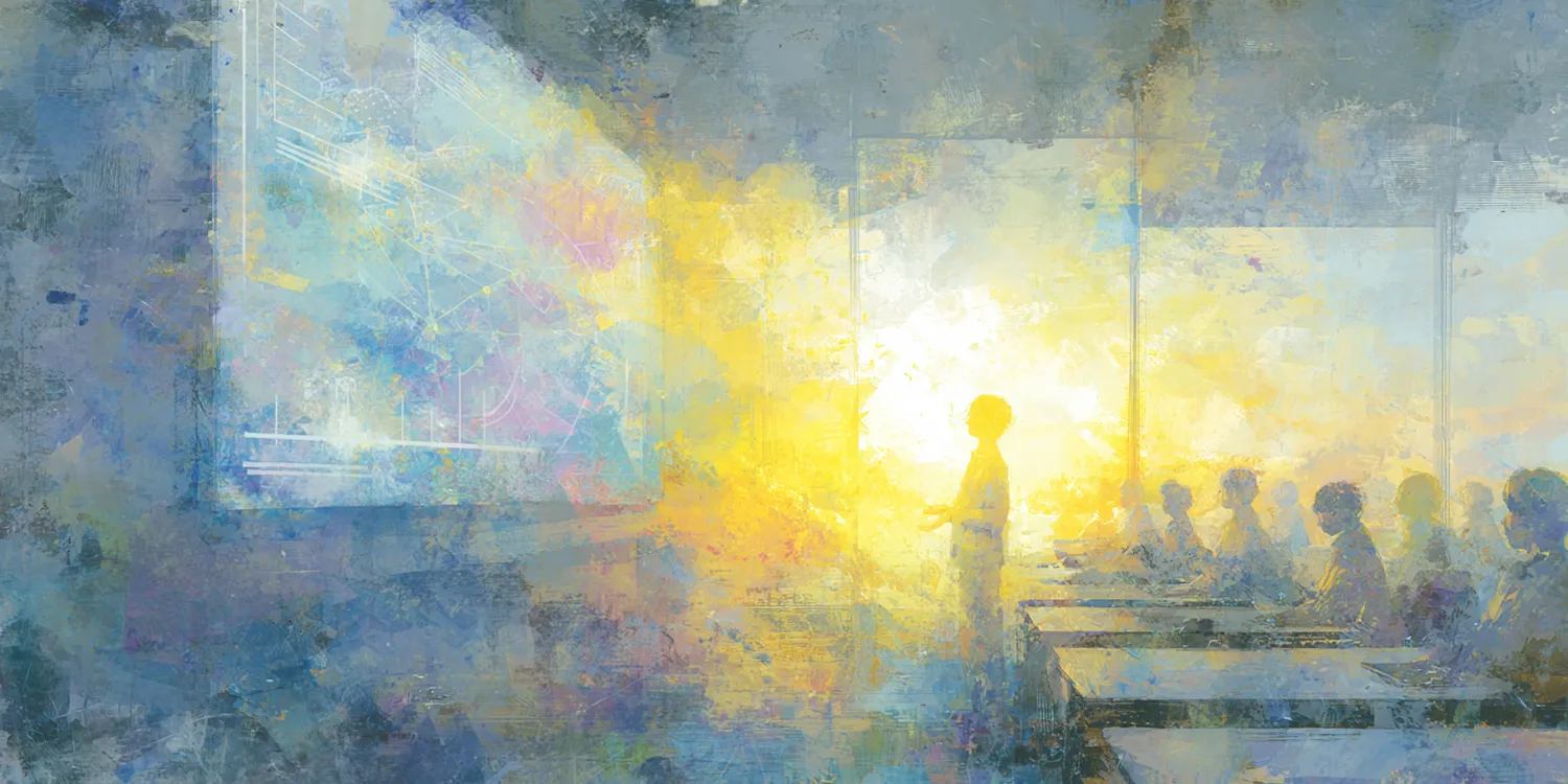 Kindergarten classroom with morning light