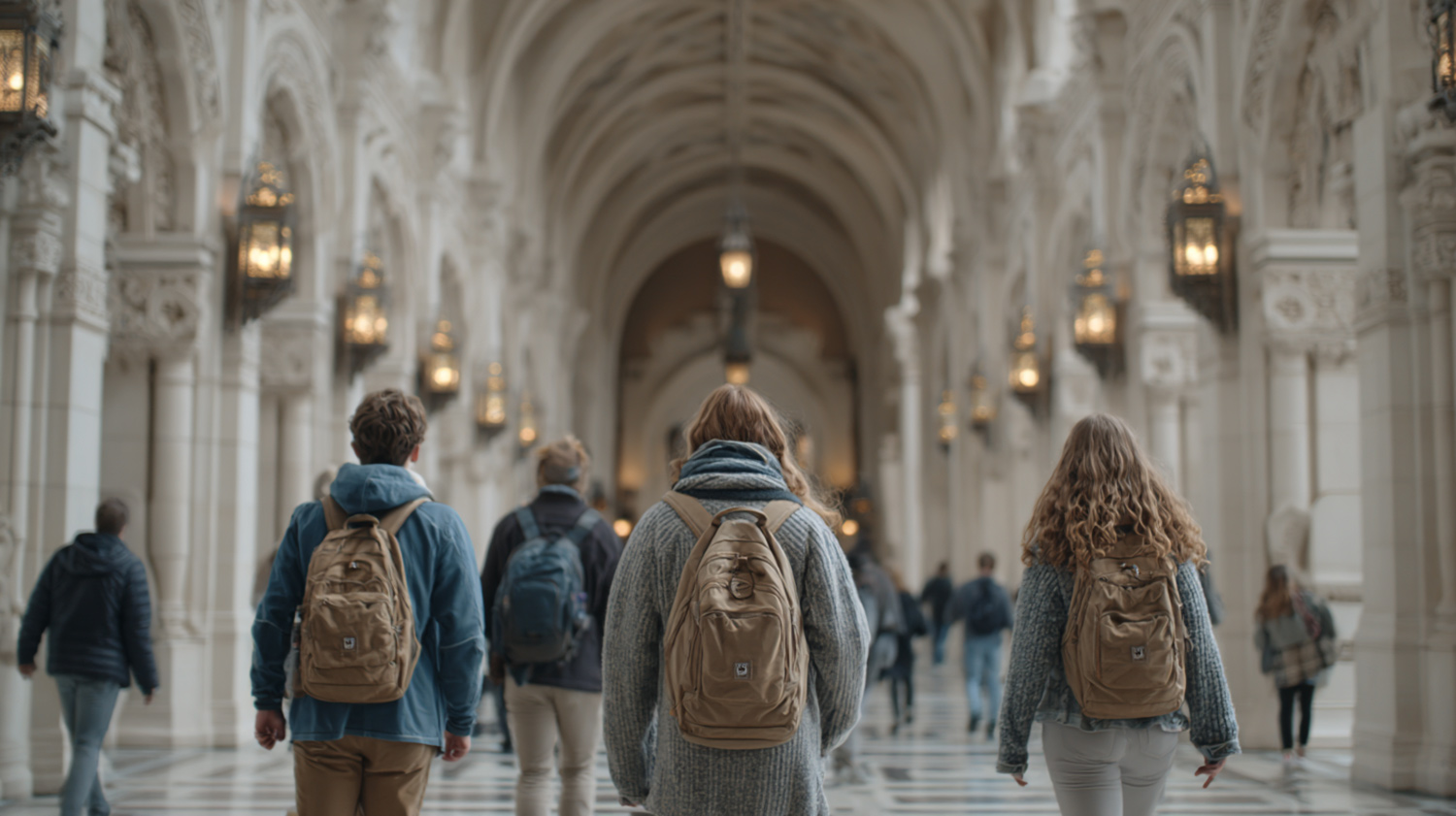 Graduate students on campus