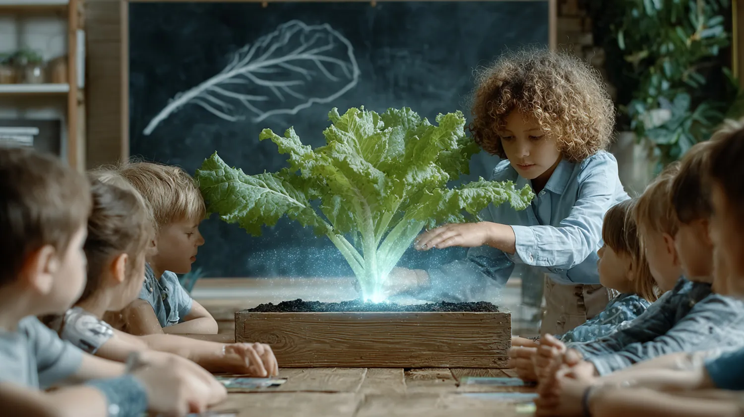 Students in a STEM classroom