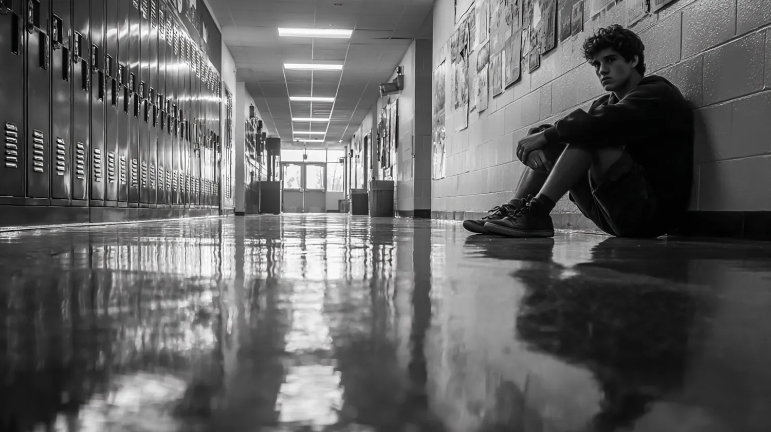 Teenager contemplating mental health challenges