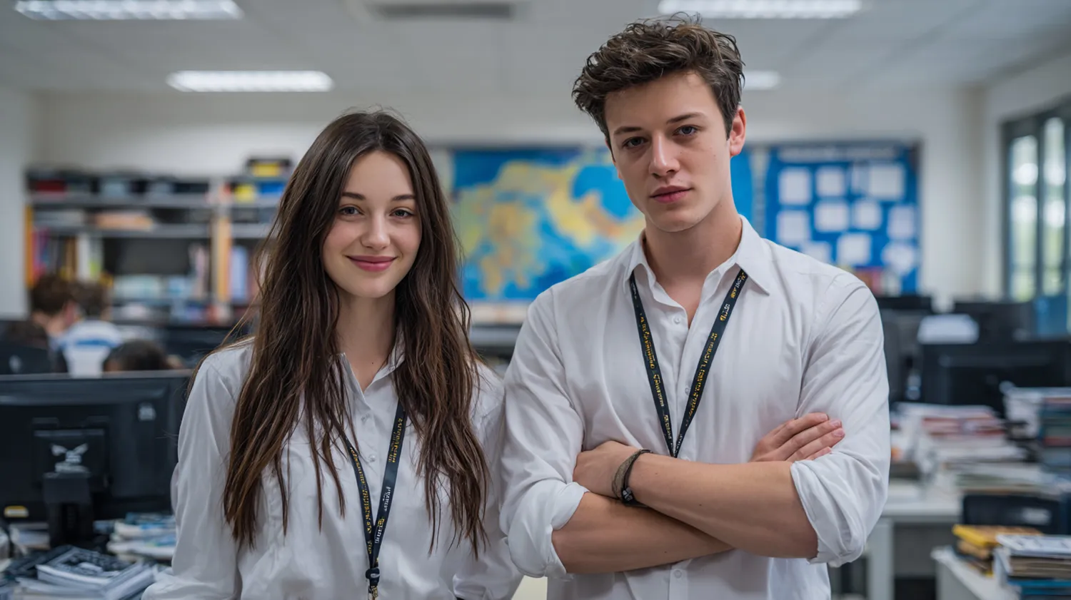 High school students studying together